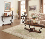 Homelegance Panne 3 Piece Coffee Table Set in Warm Cherry