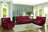Homelegance Pecos Double Reclining Loveseat in Red Leather Gel Match
