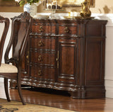Homelegance Perry Hall 6 Piece Pedestal Dining Room Set in Rich Brown
