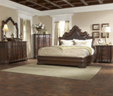 Homelegance Perry Hall Platform Bed in Rich Brown Cherry