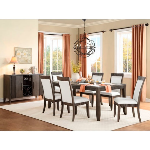 Homelegance Piqua Dining Table With 18In Extension Leaf In Grey