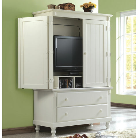 Homelegance Pottery 44 Inch TV Armoire in White