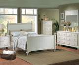 Homelegance Pottery Panel Bed in White