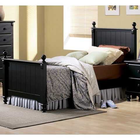 Homelegance Pottery Twin Panel Bed in Black