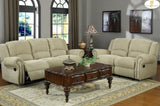 Homelegance Quinn Double Reclining Sofa in Olive Chenille