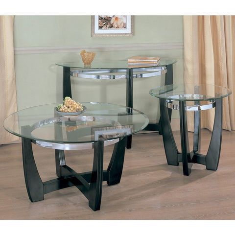 Homelegance Raven 3 Piece Coffee Table Set in Ebony