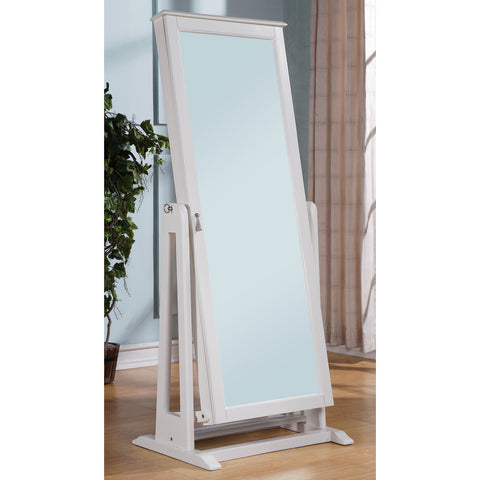 Homelegance Reflection Cheval Mirror w/ Jewlry Storage in White