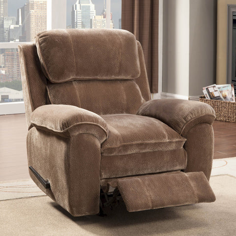 Homelegance Reilly Glider Reclining Chair in Brown Microfiber