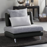 Homelegance Renton Upholstered Armless Chair in Black & Grey