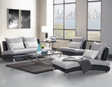 Homelegance Renton Upholstered Armless Sofa in Black & Grey
