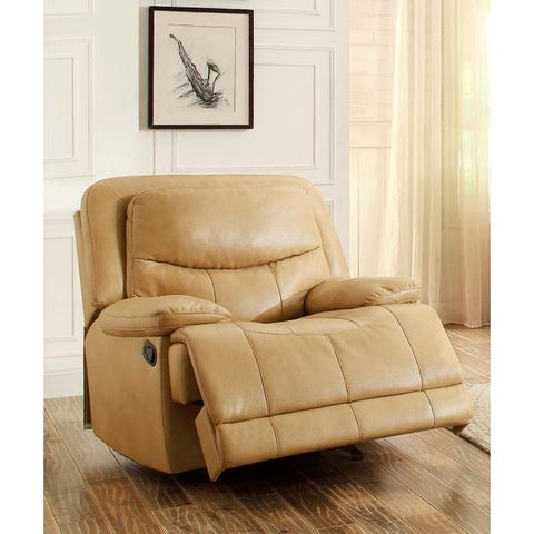 Homelegance Risco Glider Recliner Chair In Honey Taupe Airehyde