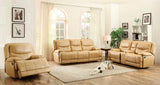 Homelegance Risco Recliner Sofa In Honey Taupe Airehyde