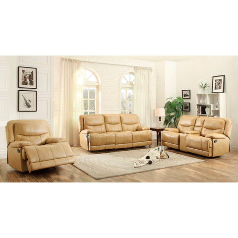 Homelegance Risco Three Piece Sofa Set In Honey Taupe Airehyde