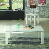 Homelegance Rohme Rectangular Cocktail Table in High Gloss White