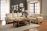 Homelegance Rubin Love Seat In Taupe Bonded Leather Match
