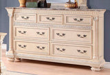 Homelegance Russian Hill Dresser With Faux Marble Top In Antique White