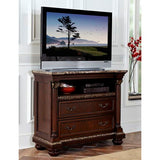 Homelegance Russian Hill TV Chest With Faux Marble Top In Cherry