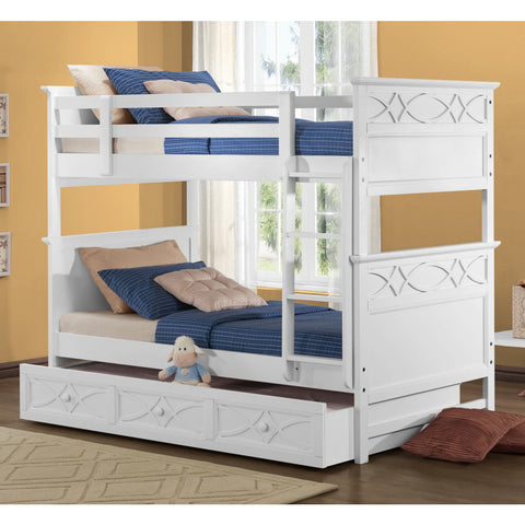 Homelegance Sanibel Twin over Twin Bunk Bed in White