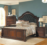 Homelegance Silas 3 Drawers Nightstand in Rich Cherry