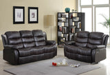 Homelegance Smithee Double Reclining Sofa in Brown Microfiber