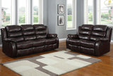 Homelegance Smithee Reclining Loveseat in Polished Microfiber