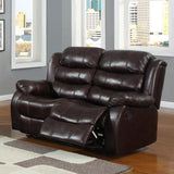 Homelegance Smithee Reclining Loveseat in Polished Microfiber