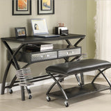 Homelegance Spaced Work Station & Gaming Console w/ 2-Seater Bench