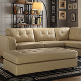 Homelegance Springer Ottoman in Taupe Leather