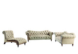 Homelegance St. Claire Chaise in Brown Fabric