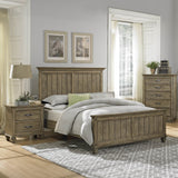 Homelegance Sylvania Panel Bed in Oak Veneered Driftwood