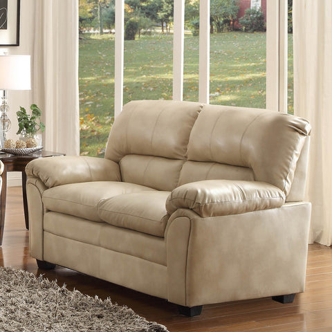 Homelegance Talon Loveseat in Taupe Leather
