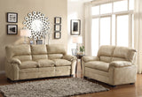 Homelegance Talon Loveseat in Taupe Leather