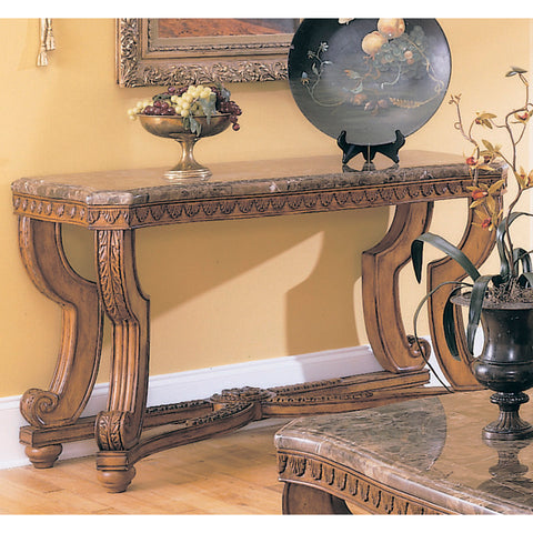 Homelegance Tarantula Rectangular Sofa Table w/ Marble Top