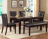 Homelegance Teague Faux Marble Dining Table in Espresso