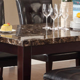 Homelegance Teague Faux Marble Dining Table in Espresso
