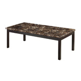 Homelegance Tempe 3 Piece Coffee Table Set w/ Faux Marble Top