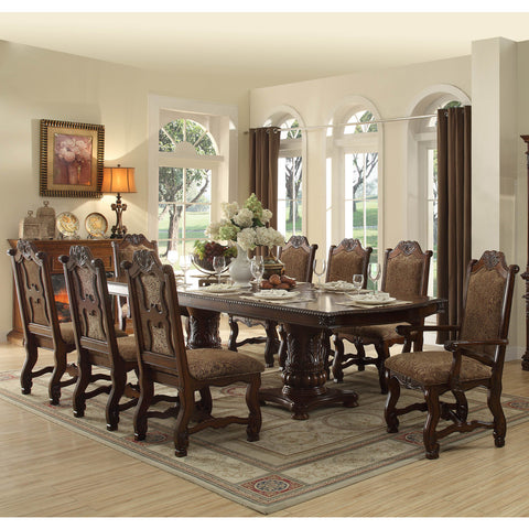 Homelegance Thurmont 9 Piece Double Pedestal Dining Room Set in Rich Cherry
