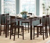 Homelegance Tully 7 Piece Counter Dining Room Set in Warm Cherry
