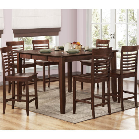 Homelegance Tyler Extension Leaf Counter Height Table in Brown Espresso