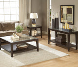 Homelegance Vincent 3 Piece Coffee Table Set w/ Glass Overlay