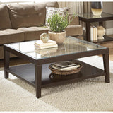 Homelegance Vincent 3 Piece Coffee Table Set w/ Glass Overlay
