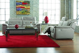 Homelegance Vortex 2 Piece Reclining Living Room Set in Light Grey Leather