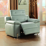 Homelegance Vortex Power Reclining Chair in Light Grey Leather