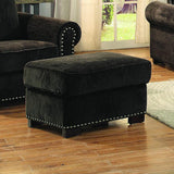 Homelegance Wandal Ottoman in Chocolate Chenille