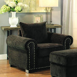 Homelegance Wandal 2 Piece Living Room Set w/Ottoman in Chocolate Chenille