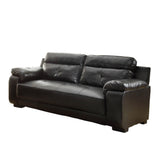 Homelegance Zane 2 Piece Living Room Set in Black Leather