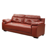 Homelegance Zane 2 Piece Living Room Set in Red Leather