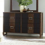 Homelegance Zeigler 6 Drawer Dresser w/ Mirror in Brown Cherry