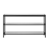 Hudson & Canal Alexis 3-Shelf Console Table in Blackened Bronze Finish