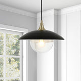 Hudson & Canal Alvia pendant in black and gold